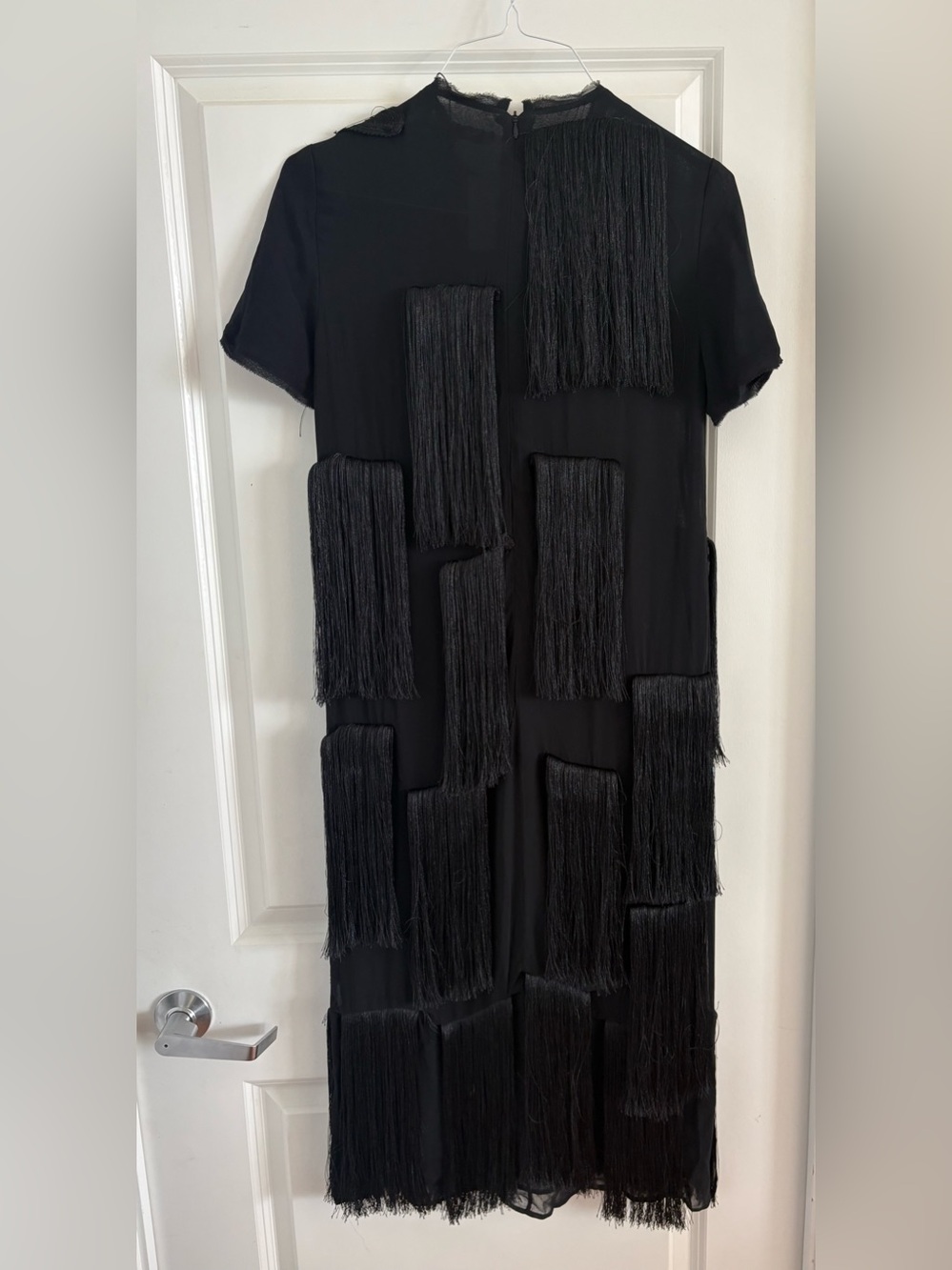 Zara ZW Collection Fringed Midi Dress Size S - Picture 11 of 14